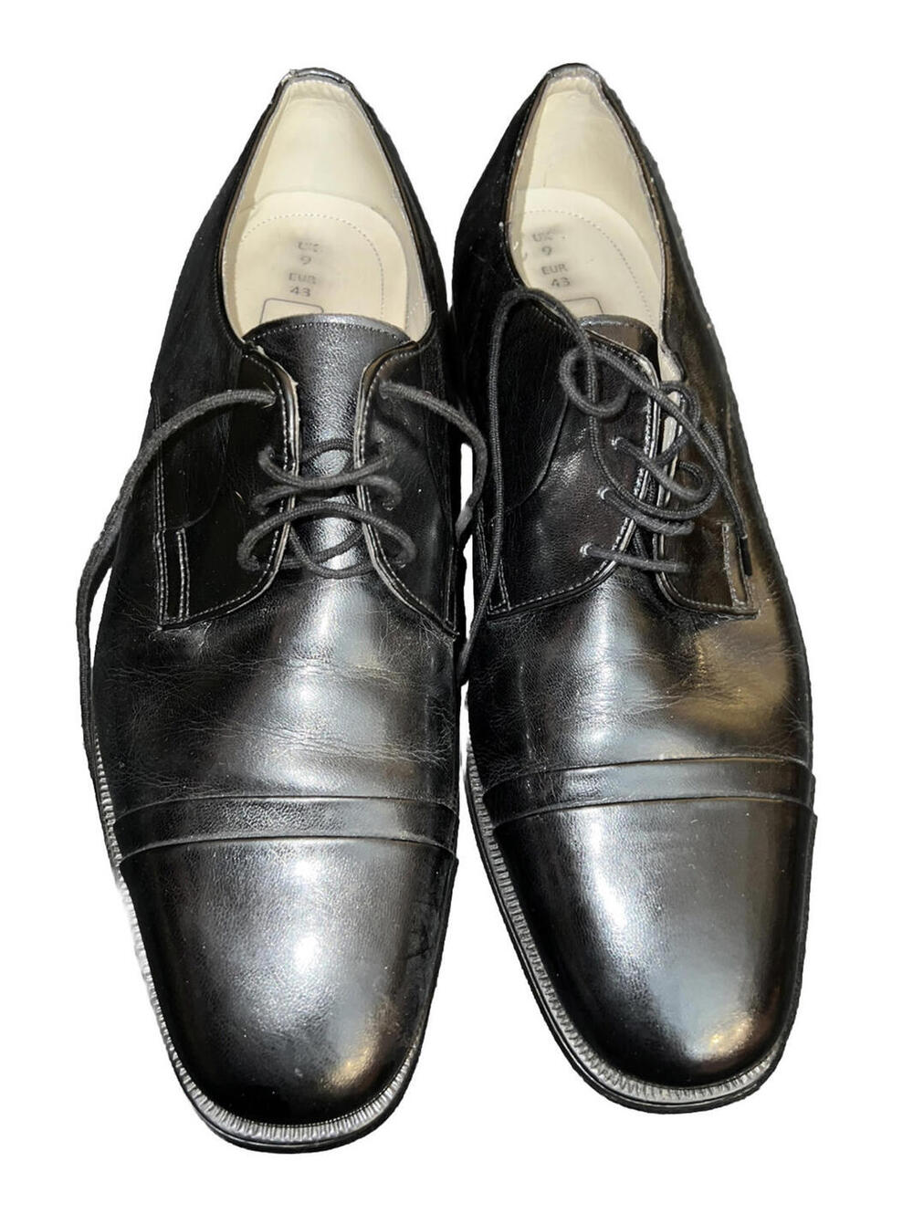 Classic Mens St Michael Marks & Spencer Black Leather Oxford Shoes  Size 10 US
